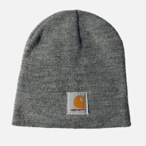 NWOT Carhartt Knit Beanie Heather Grey Skanska Embroidery Breast Cancer Awarenes